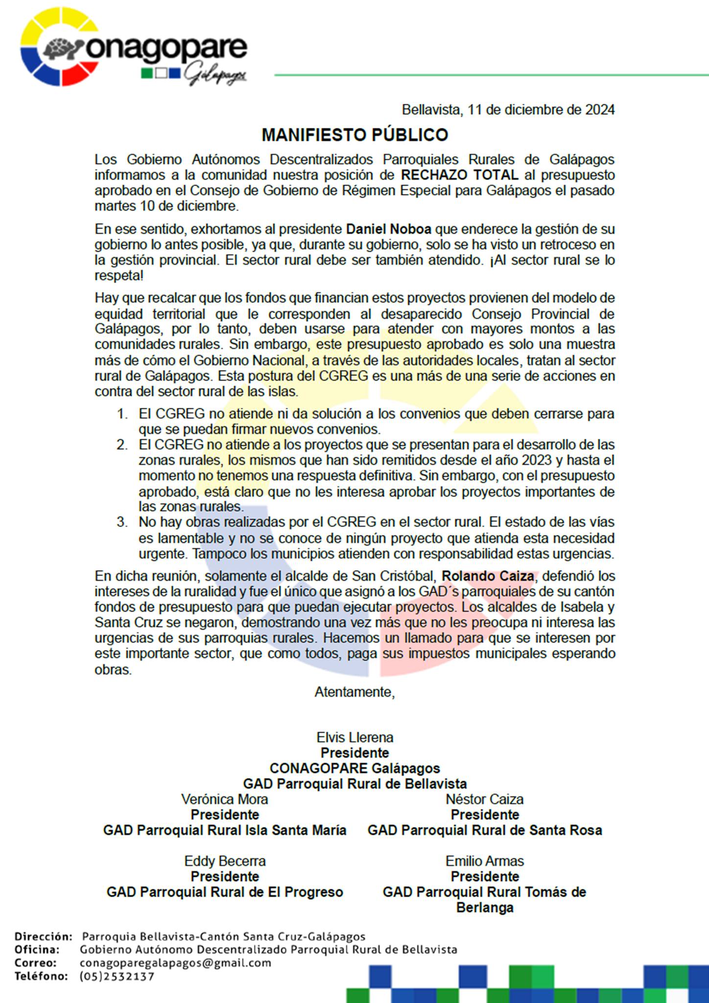 MANIFIESTO PÚBLICO